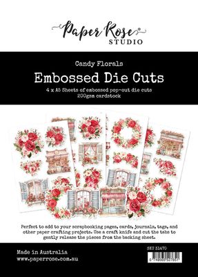 Paper Rose - Embossed Die Cuts - Candy Florals