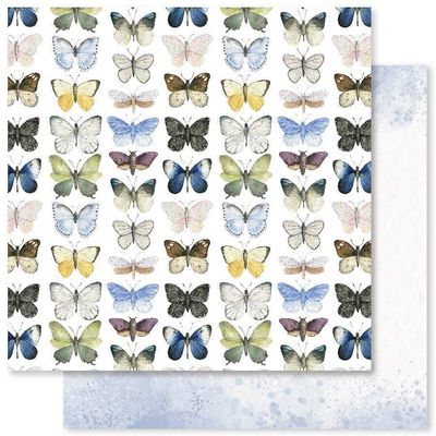 Paper Rose - Butterfly Garden - 12&quot;x12&quot; Double-Sided Paper - A