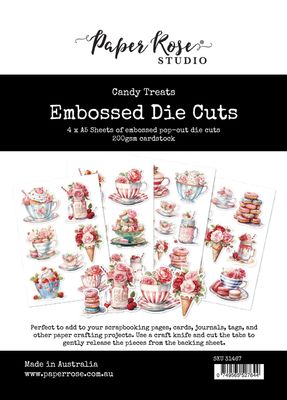 Paper Rose - Embossed Die Cuts - Candy Treats
