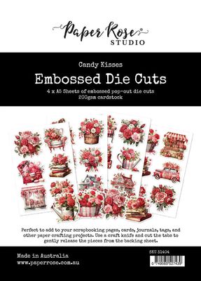 Paper Rose - Embossed Die Cuts - Candy Kisses