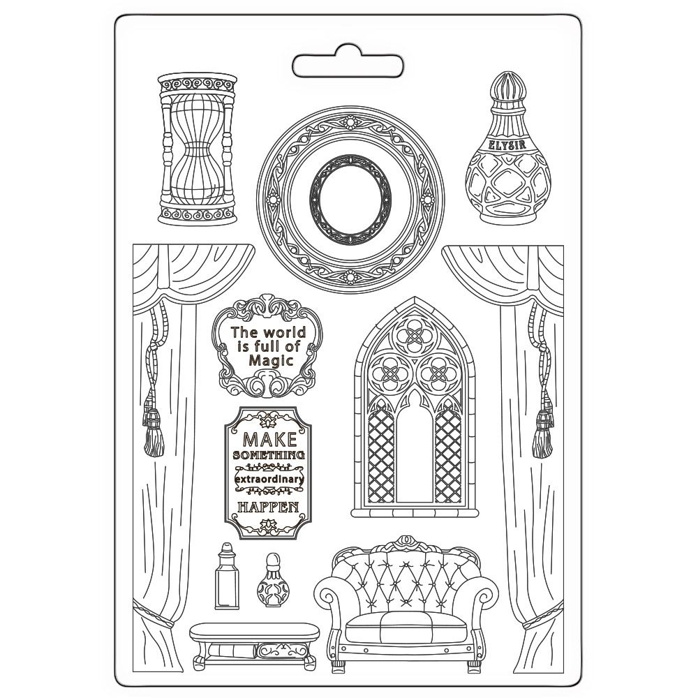 Stamperia - Master of Magic by AntonisTzanidakis - A4 Soft Mould - Rooms