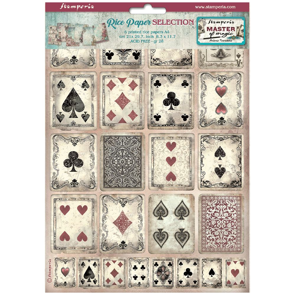 Stamperia - Master of Magic by AntonisTzanidakis - A4 Rice Paper Pack - 6 Sheets