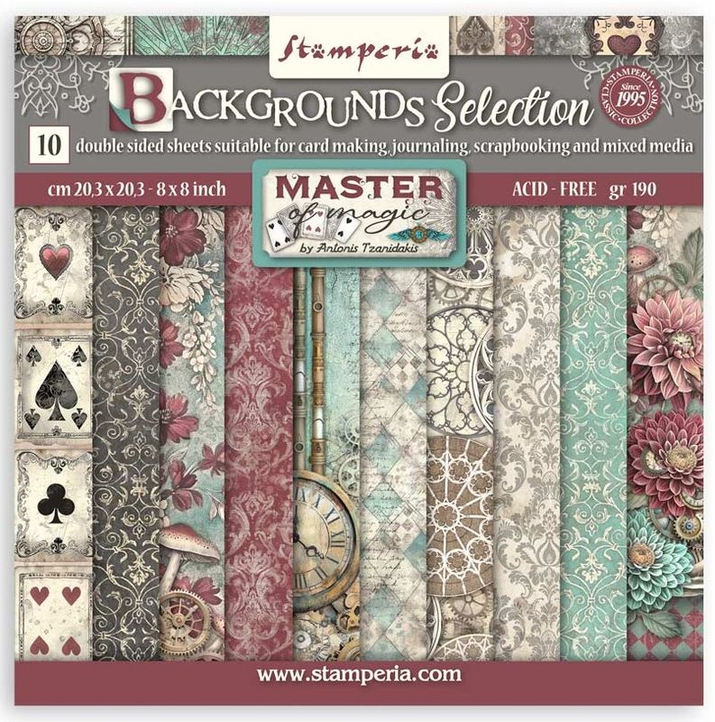 Stamperia - Master of Magic by Antonis Tzanidakis - 8&quot;x8&quot; Double-sided Background Paper Pad