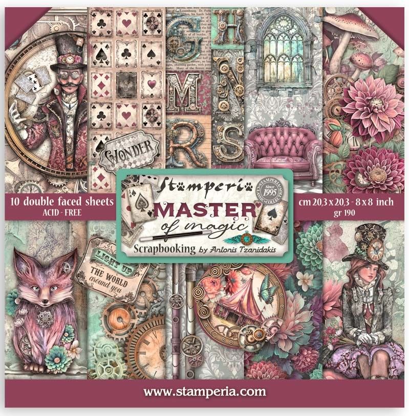 Stamperia - Master of Magic by AntonisTzanidakis - 8&quot;x8&quot; Double-sided Paper Pad