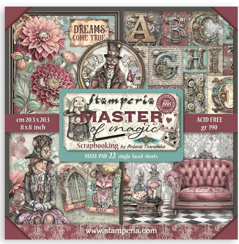 Stamperia - Master of Magic by AntonisTzanidakis - 8&quot;x8&quot; Single-sided Paper Pad