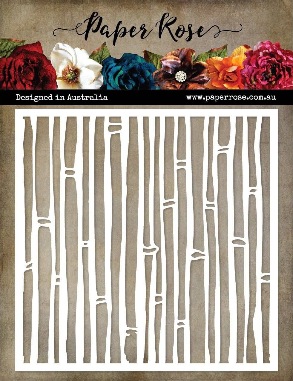 Paper Rose - 6&quot;x6&quot; Stencils - Bamboo