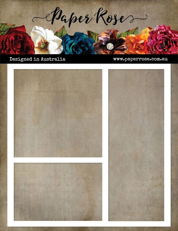 Paper Rose - 6"x6" Stencils - Rectangular Windows