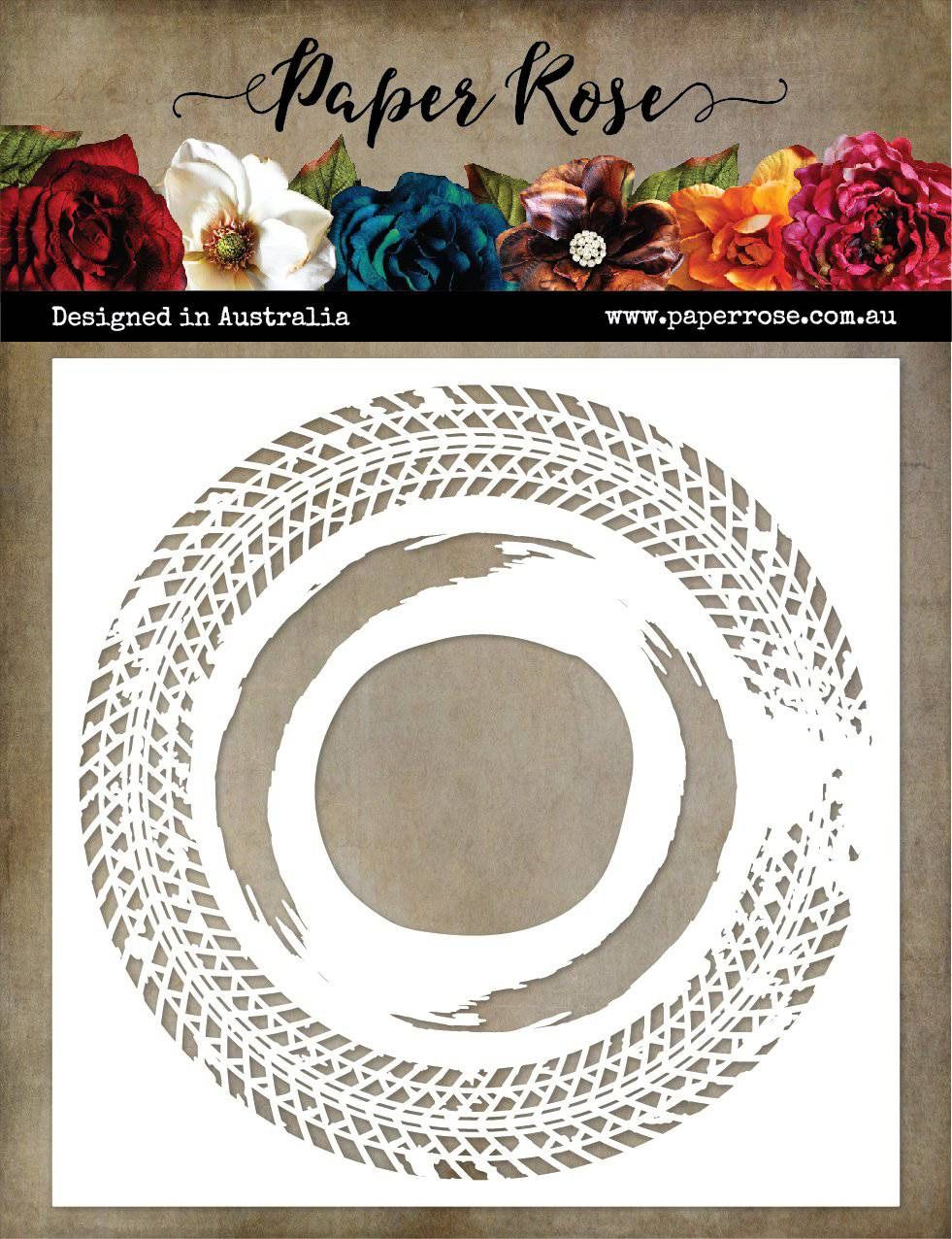 Paper Rose - 6&quot;x6&quot; Stencils - Tyre track Circle