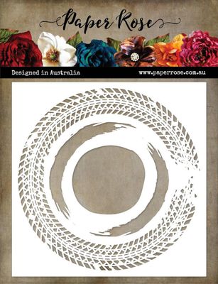 Paper Rose - 6&quot;x6&quot; Stencils - Tyre track Circle