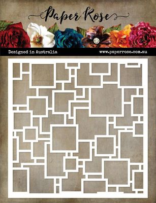 Paper Rose - 6&quot;x6&quot; Stencils - Stacked Squares