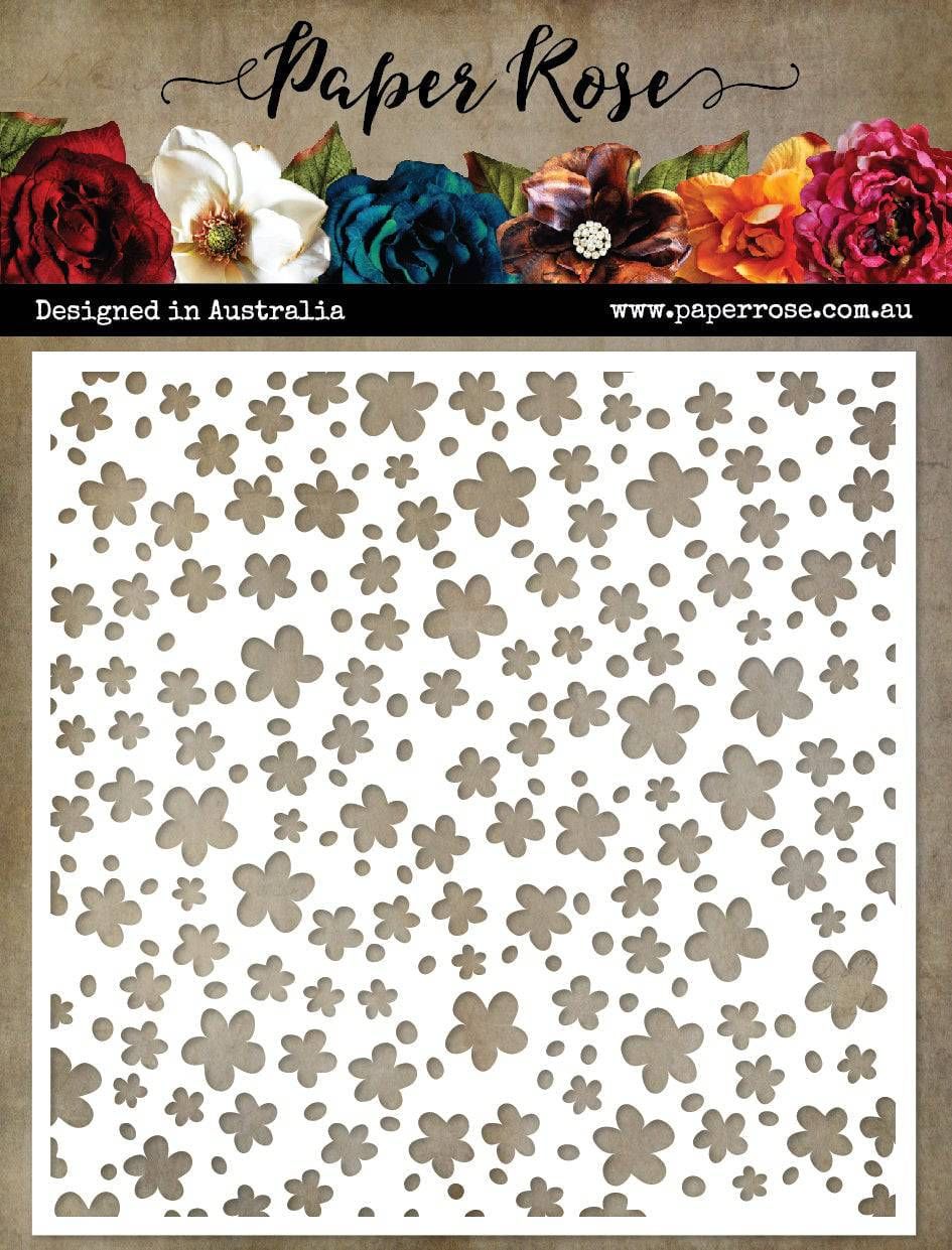 Paper Rose - 6&quot;x6&quot; Stencils - Lots of Flowers