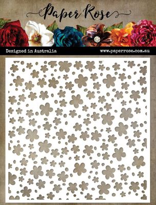 Paper Rose - 6&quot;x6&quot; Stencils - Lots of Flowers
