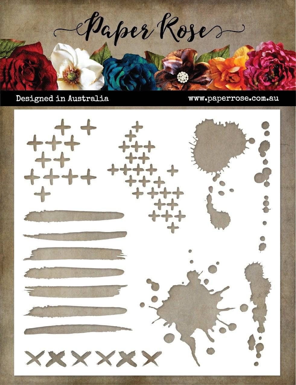 Paper Rose - 6&quot;x6&quot; Stencils - Mark Marker #1