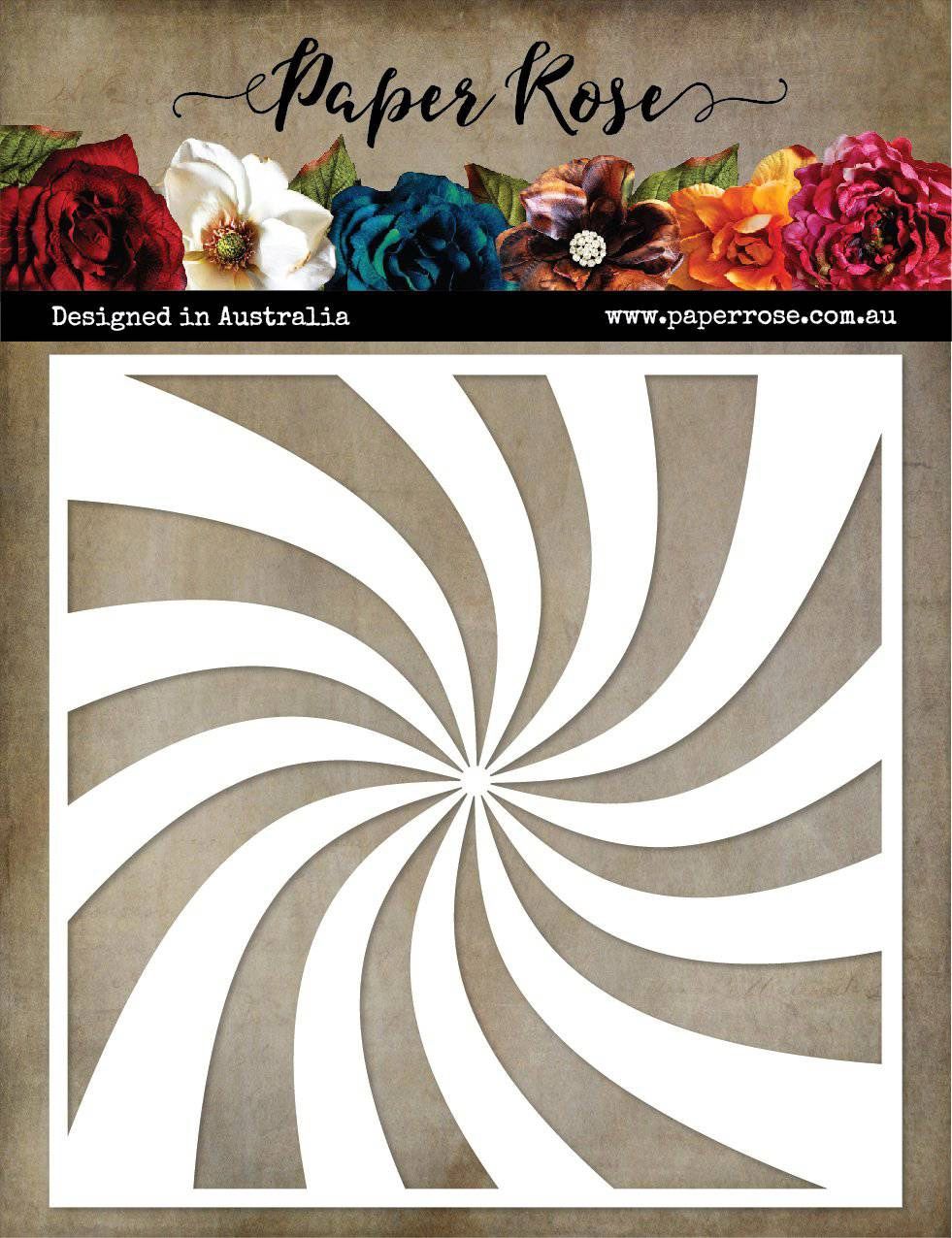 Paper Rose - 6&quot;x6&quot; Stencils - Sun Swirl