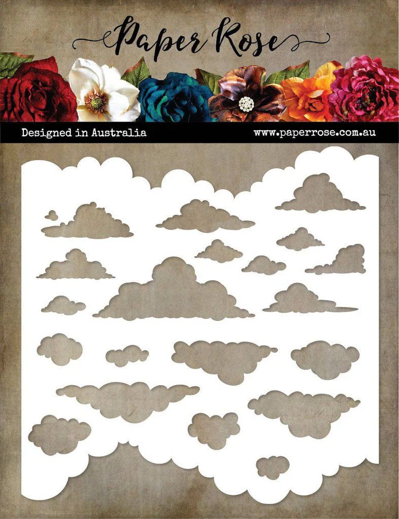 Paper Rose - 6&quot;x6&quot; Stencils - Clouds