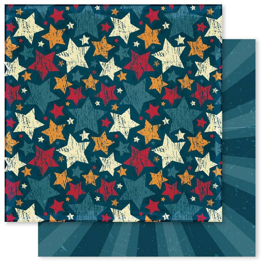 Paper Rose - 12&quot;x12&quot; Double-sided Paper - Retro Vibes - B