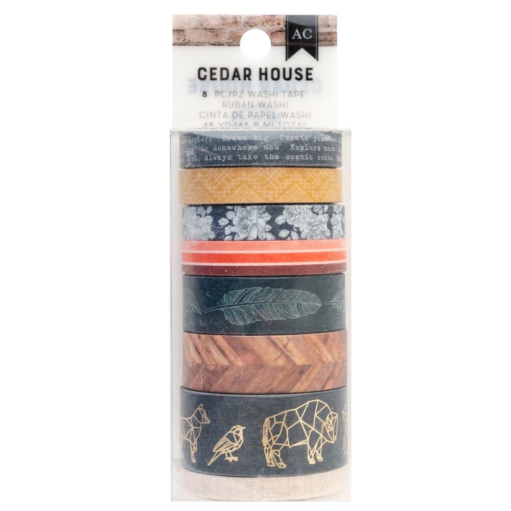 American Crafts - Washi Tape - 8 Pk - Cedar House