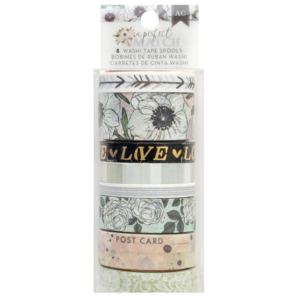 American Crafts - Washi Tape - 8 Pk - A Perfect Match