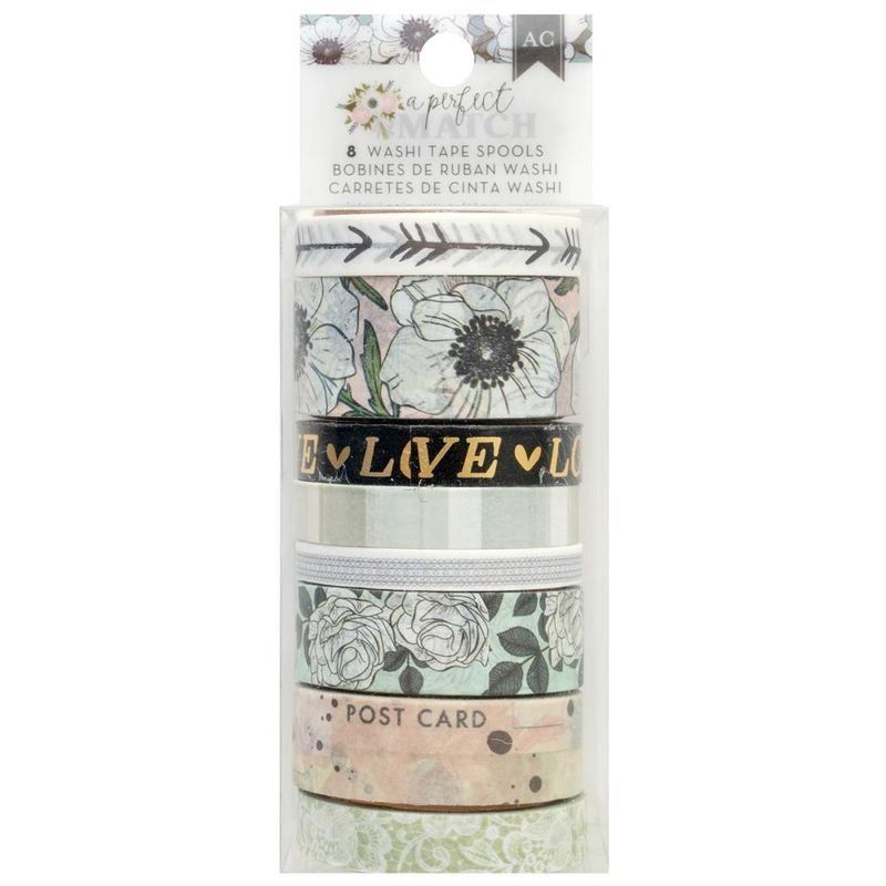 American Crafts - Washi Tape - 8 Pk - A Perfect Match