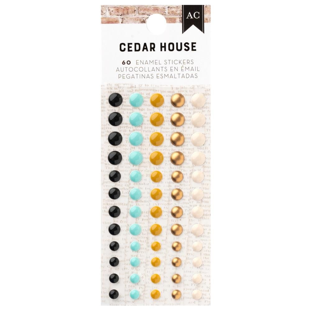American Crafts - 60 Enamel Dots - Cedar House