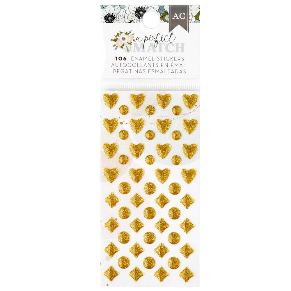 American Crafts - 60 Enamel Dots - A Perfect Match