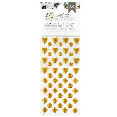 American Crafts - 60 Enamel Dots - A Perfect Match