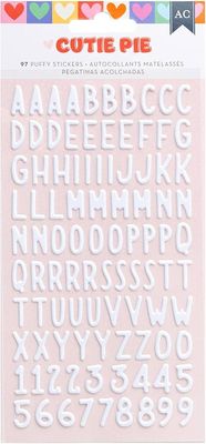 American Crafts - Puffy Alpha Stickers - Cutie Pie