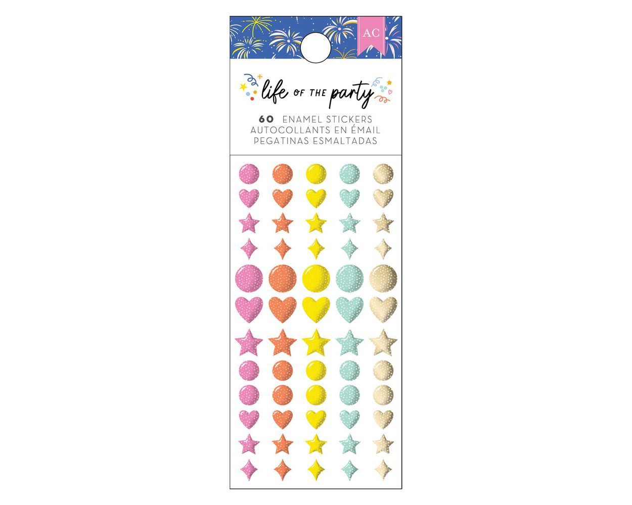 American Crafts - 60 Enamel Stickers - Life of the Party