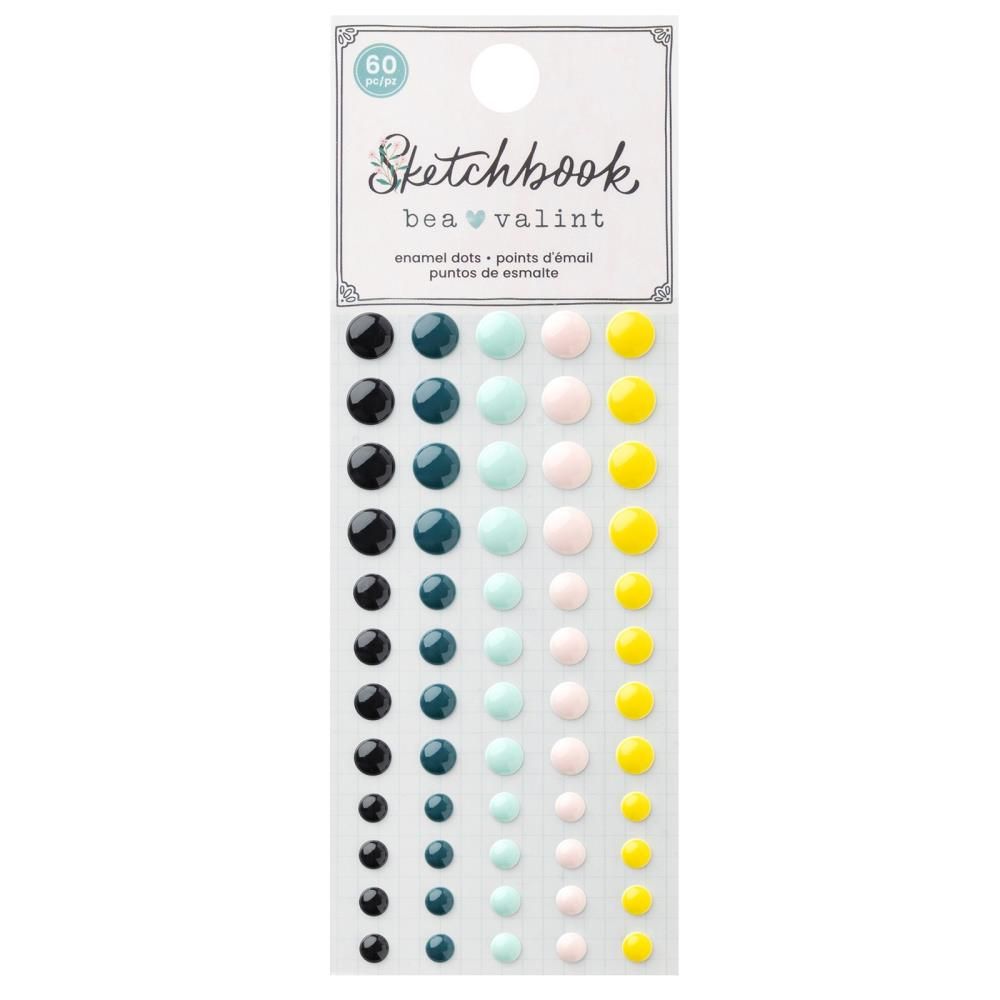 American Crafts - 60 Enamel Dots - Sketchbook
