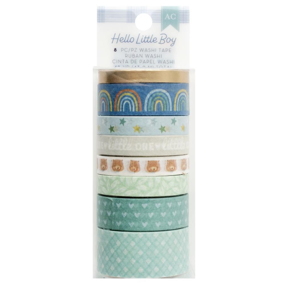 American Crafts - Washi Tape - 8 Pk - Hello Little Boy