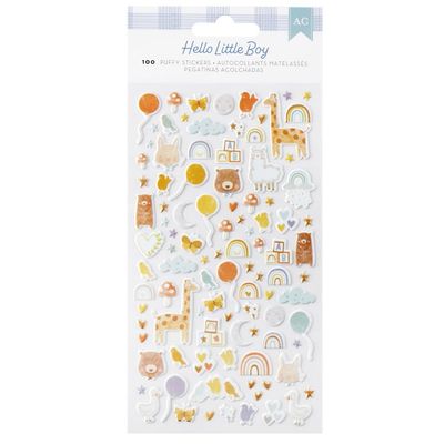 American Crafts - Puffy Stickers - Hello Little Boy