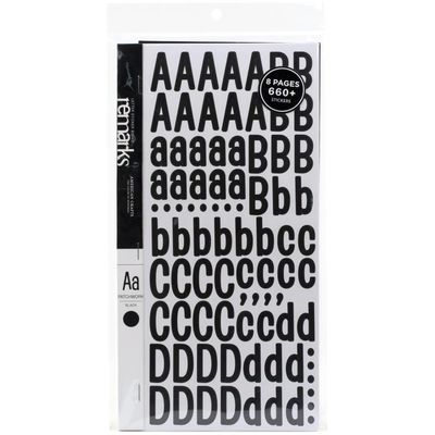 American Crafts - Patchwork Letter and Number Sticker Book - 8 Pages