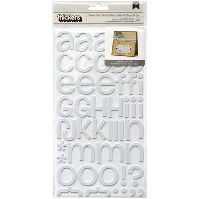 American Crafts - Thickers Alphabet Stickers - Foam - Rootbeer
