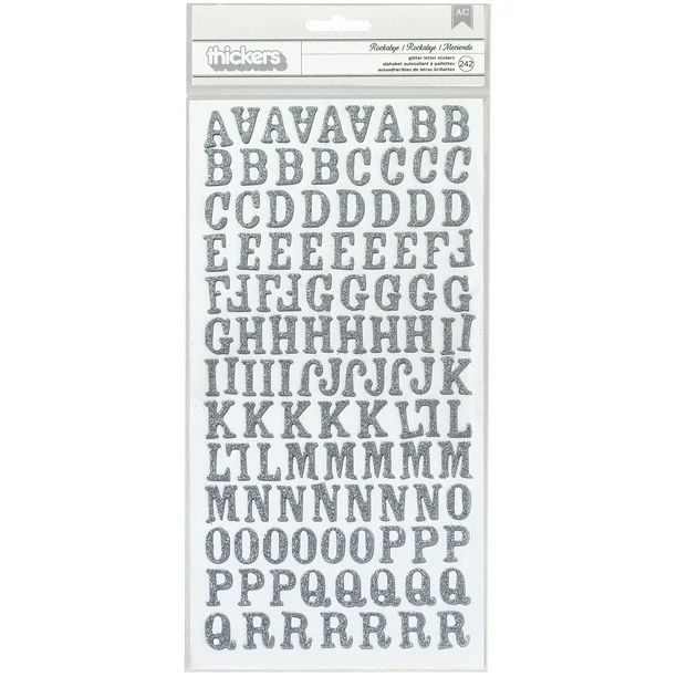 American Crafts - Thickers Alphabet Stickers - Glitter - Rockabye 