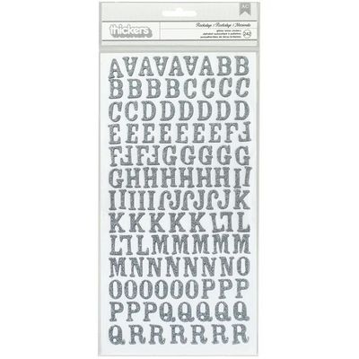 American Crafts - Thickers Alphabet Stickers - Glitter - Rockabye 