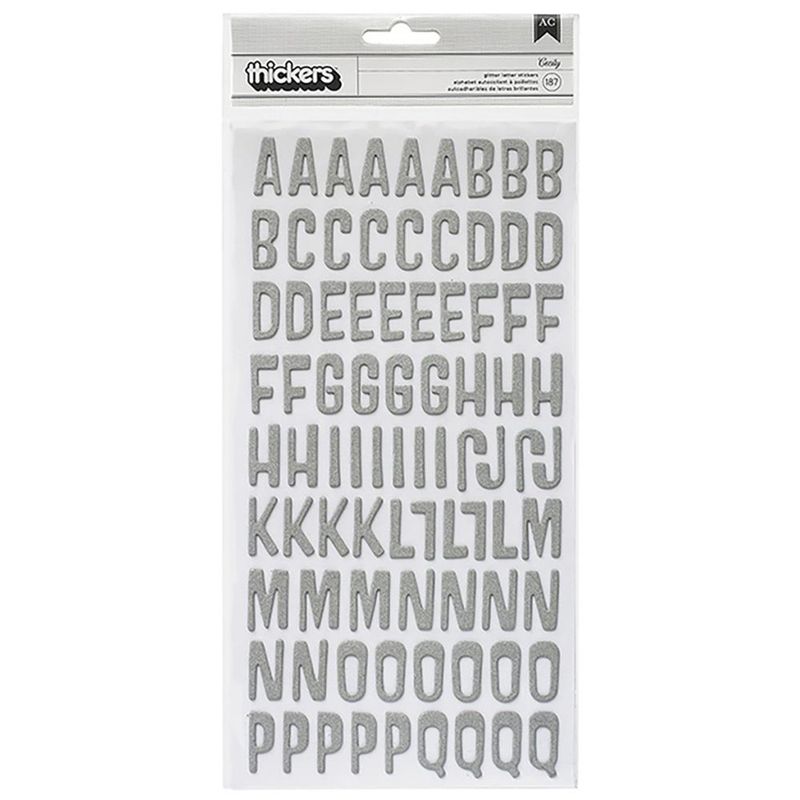 American Crafts - Thickers Alphabet Stickers - Glitter - Cecily