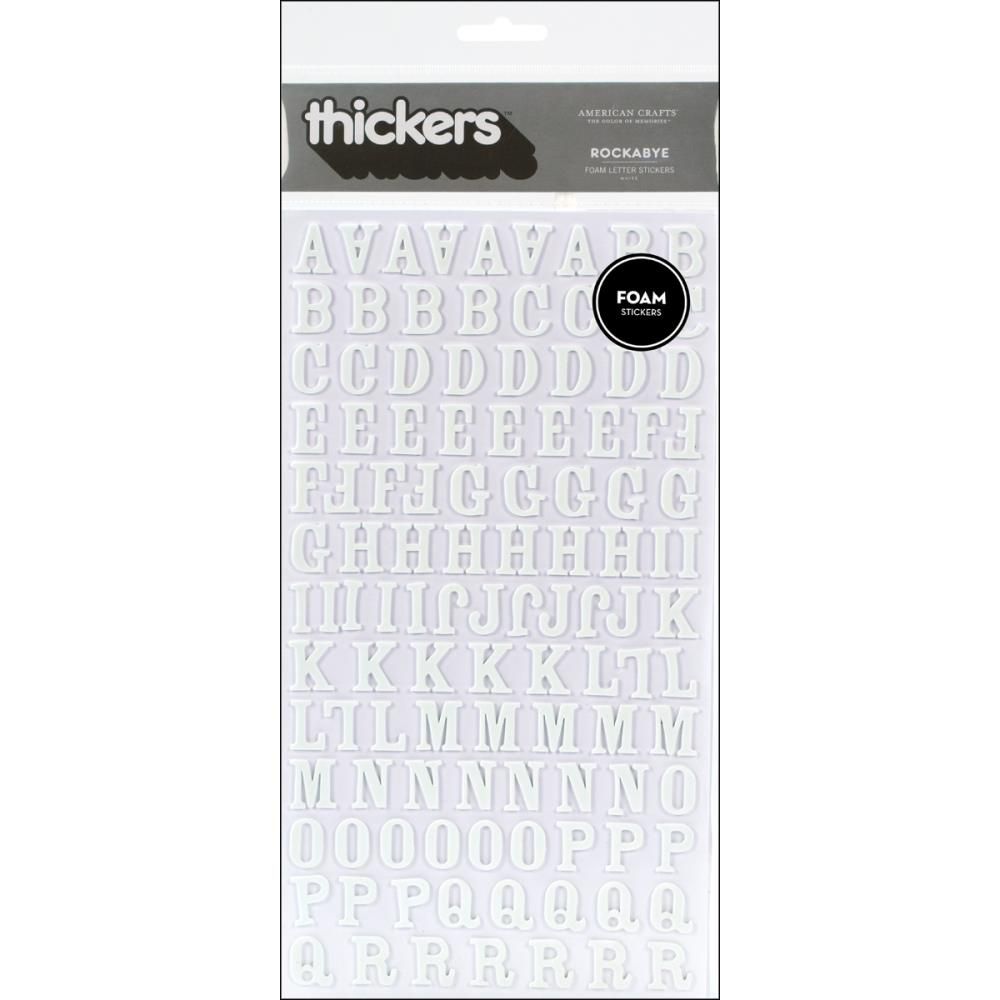 American Crafts - Thickers Alphabet Stickers - Foam - Rockabye
