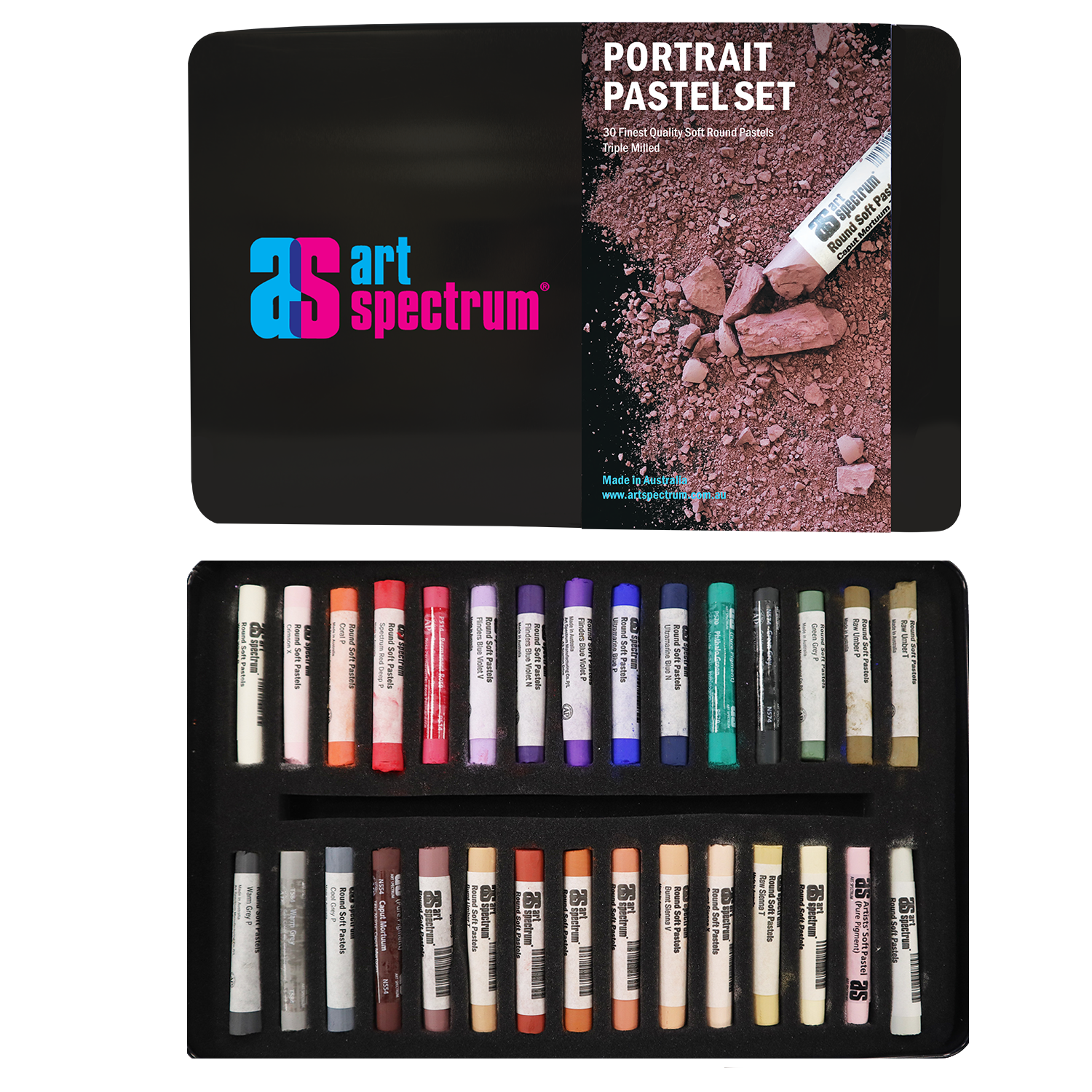 Art Spectrum - Round Soft Pastels - Set 30 - Portrait