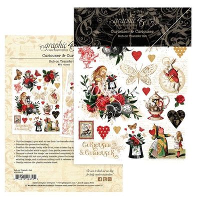 Graphic 45 - Curiouser and Curiouser - Rub-on-Transfer Set