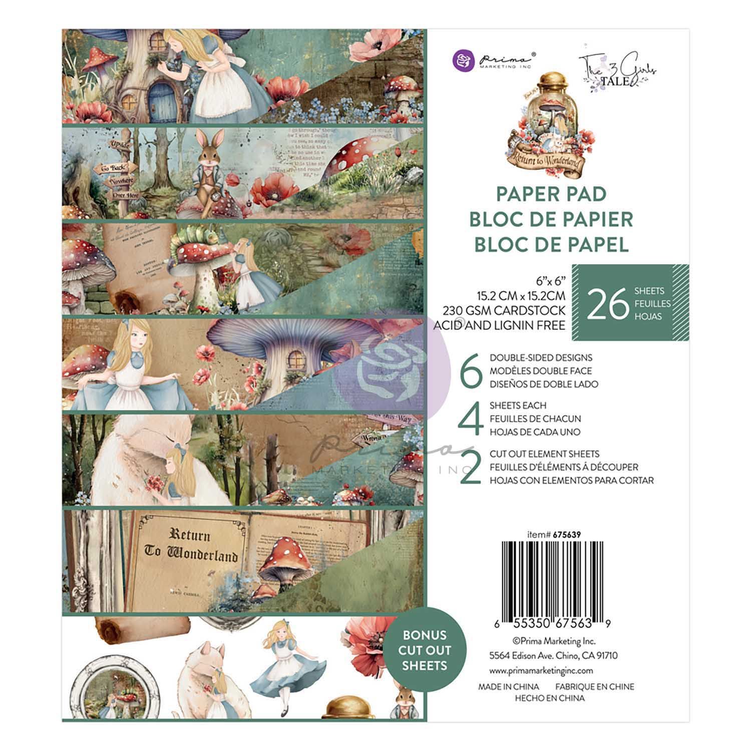 Prima Marketing - Return to Wonderland - 6&quot;x6&quot; Paper Pad