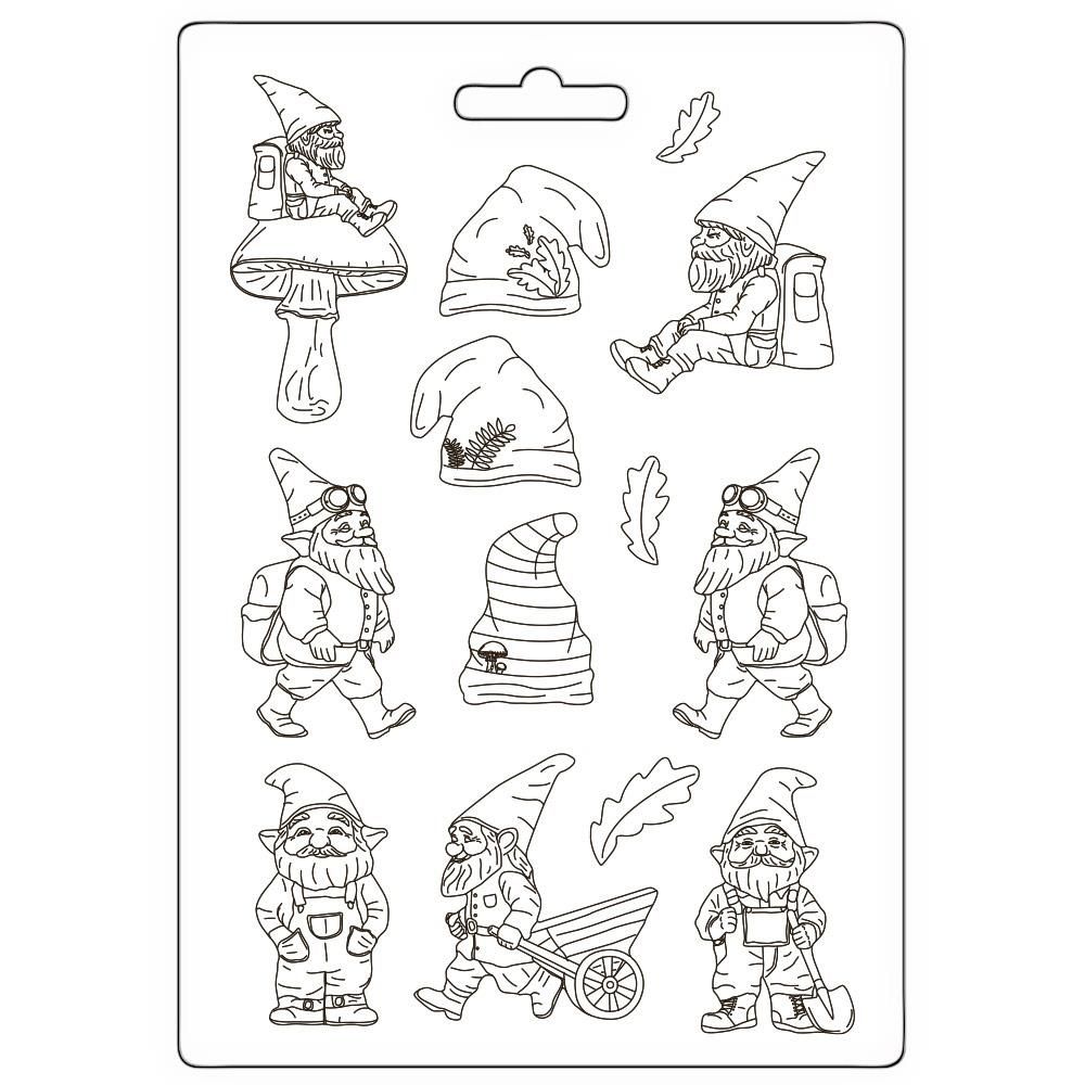 Stamperia - Hidden Grove - A5 Soft Mould - Gnomes