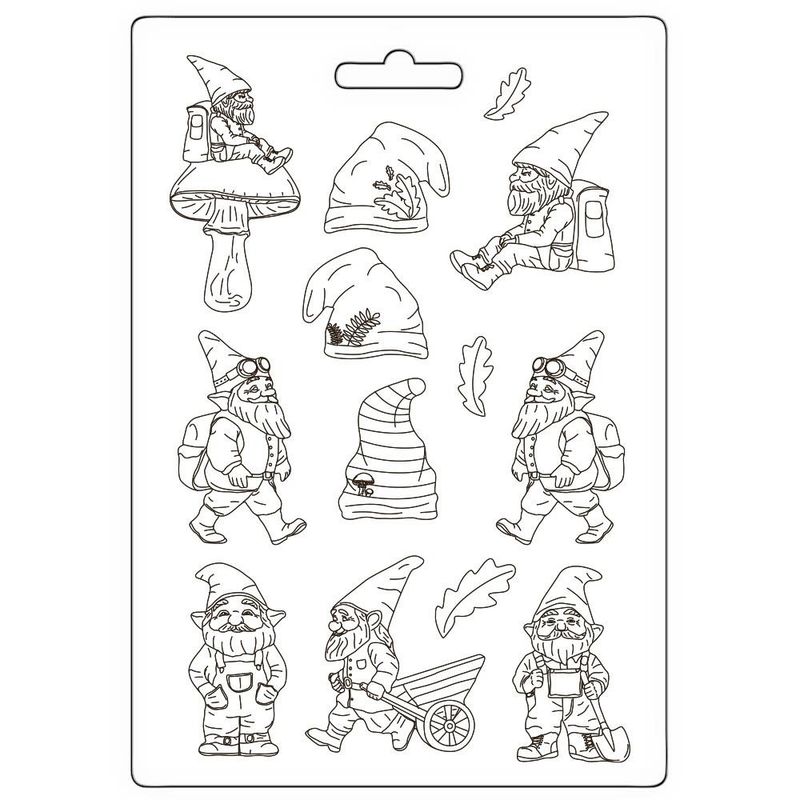 Stamperia - Hidden Grove - A5 Soft Mould - Gnomes