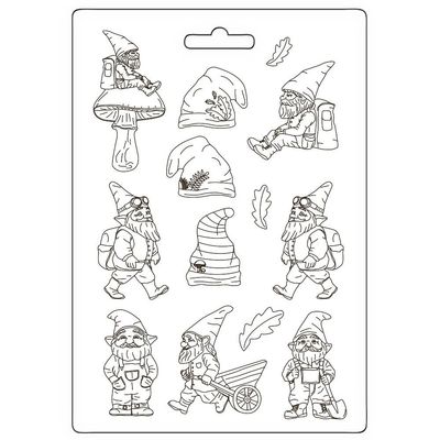 Stamperia - Hidden Grove - A5 Soft Mould - Gnomes