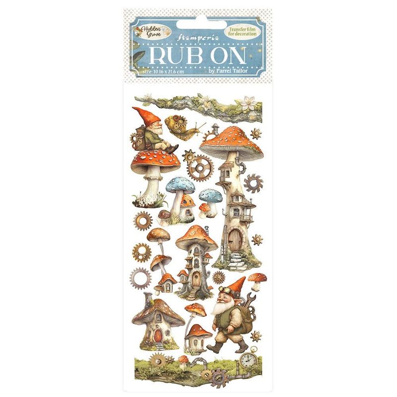 Stamperia - Hidden Grove - Rub-ons - Mushroom House