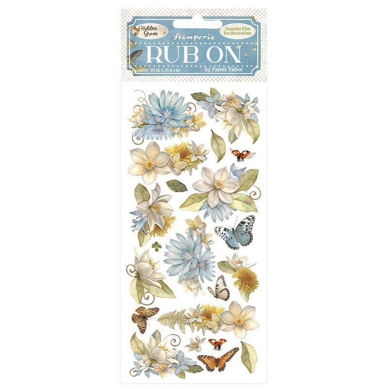 Stamperia - Hidden Grove - Rub-ons - Flowers and Butterfly
