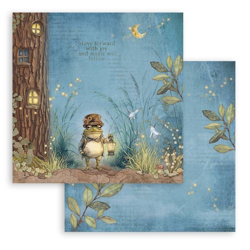 Stamperia - Hidden Grove - 12&quot;x12&quot; Double-sided Paper - Mr. Frog