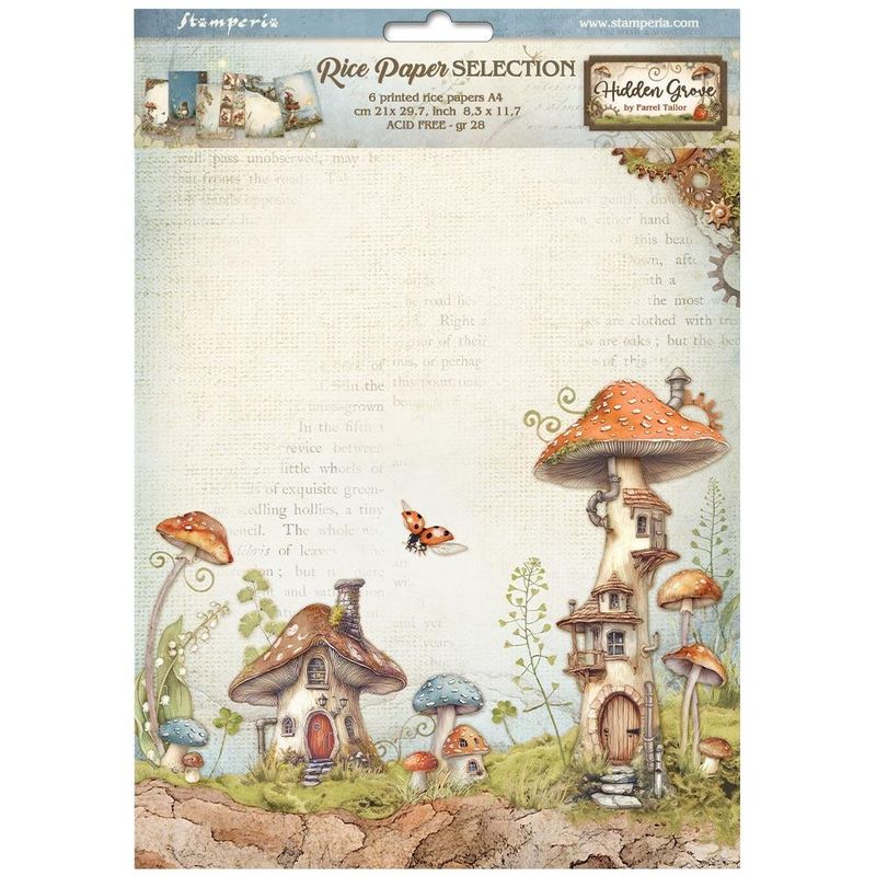 Stamperia - Hidden Grove - A4 Rice Paper Pack - 6 Sheets