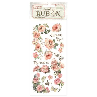Stamperia - House of Roses - Rub-ons - Writings and Roses