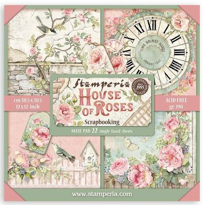 Stamperia - House of Roses - 12&quot;x12&quot; Single-sided Paper Pad