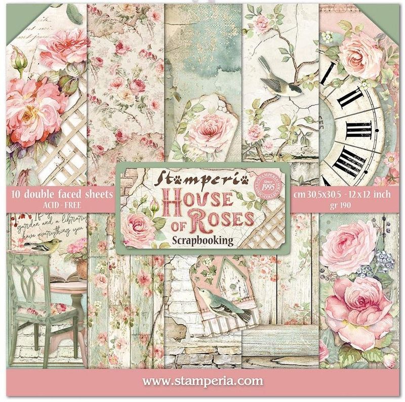 Stamperia - House of Roses - 12&quot;x12&quot; Double-sided Paper Pad